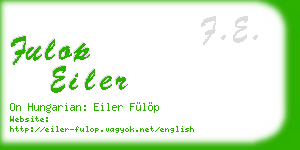 fulop eiler business card